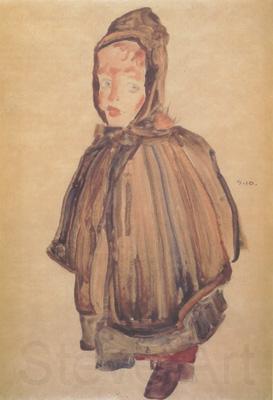 Egon Schiele Girl with Hood (mk12) Germany oil painting art